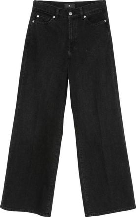 7 For All Mankind Wide Leg Jeans - Dames - Loose Fit Jeans - Zwart - W26 - Jeans
