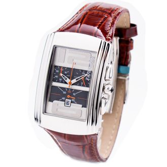 Chronotech Mens Brown Leather Watch - One Size