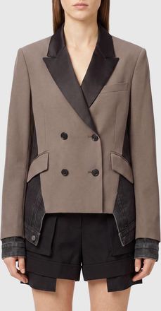 sacai Blazer di lana a doppiopetto