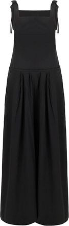 Max Mara Cotton Poplin Jumpsuit - Dames - Jumpsuits - Zwart - 3XS - Katoen - Jumpsuits & Playsuits