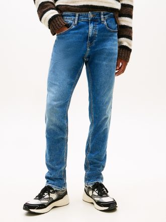 Tommy Jeans Gerade Jeans TOMMY JEANS Scanton Slim, Herren, Gr. 32, L&auml;nge 36, denim medium, Denim/Jeans, Obermaterial: 98% Baumwolle, 2% Elasthan, slim fit lang, J