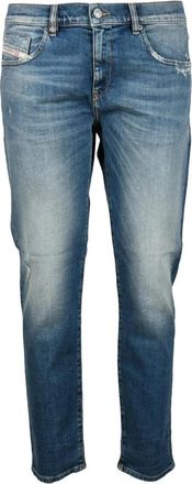 Diesel Katoenmix Stretch Jeans - Heren - Slim Fit Jeans - Blauw - W31 - Katoen - Jeans