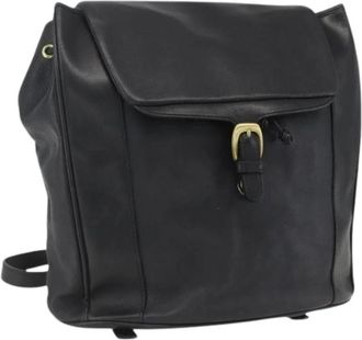 Bally Pre-owned Lederen Rugzak - Dames - Vintage Rugzakken - Zwart - ONE Size - Leer - Vintage