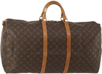 Louis Vuitton Pre-owned Boston Bag - Dames - Vintage Weekendtas - Bruin - ONE Size - Leer - Vintage