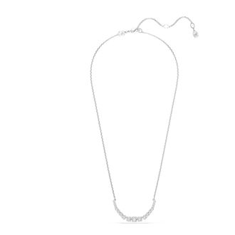 Swarovski Ketting Unisex Matrix Gradient Ronde Slijpvorm Wit Gerhodineerd 5705396 - Dames - Kettingen - Grijs - ONE Size - Accessoires