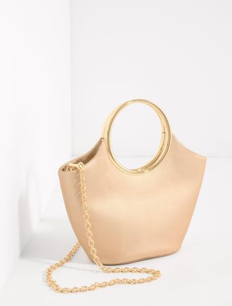 Talbots Ring Handle Nappa Crossbody Bag - Gold - 001 Talbots