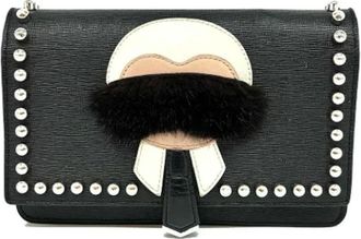Fendi Pre-owned Leather fendi-bags - Dames - Vintage Schoudertas - Zwart - ONE Size - Leer - Vintage