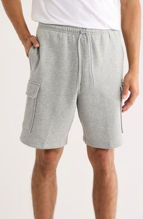 Nike Brushed Fleece Cargo Shorts in Dark Grey Heather/Light Grey at Nordstrom Rack, Size Medium