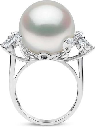 Yoko London Anello Duchess con diamanti e perle - Argento