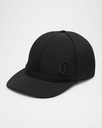 Christian Louboutin Men & apos;s Mooncrest Canvas Baseball Cap
