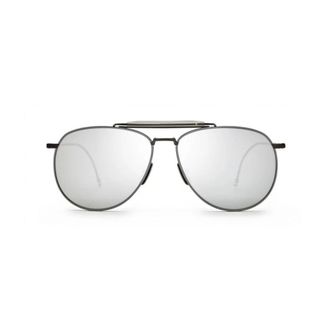 Thom Browne Sunglasses, unisex, Gray, Size: ONE SIZE Tb015 Titanium Square Sunglasses
