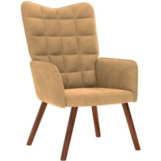 vidaXL Sill&oacute;n De Relax De Terciopelo Marr&oacute;n Vidaxl
