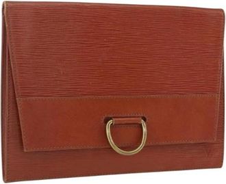 Louis Vuitton Pre-owned Clutches, female, Brown, Size: ONE SIZE Pre-owned Vintage Leather Clutch