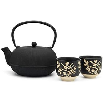 Bredemeijer Teaset Sichuan 1,0l Cast Iron + 2 Pots 153013 Teteras, Porcelana, Multicolor, &Uacute;nico - Bredemeijer