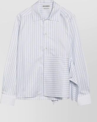J.W.Anderson striped asymmetric draped shirt