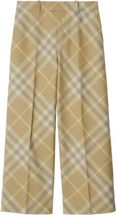 Burberry Checked Wool Trousers