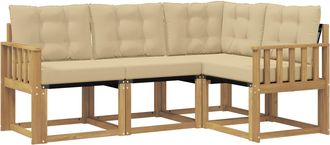 vidaXL Conjunto De Sof&aacute;s De Exterior 4 Uds. Y Beige Vidaxl