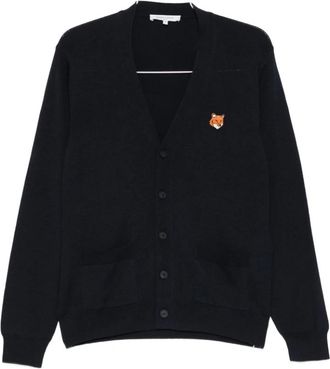 Maison Kitsuné Truien & Vesten, Heren, Blauw, S, Wol, Morocco Cardigan