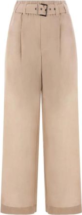 Brunello Cucinelli Dames, Broeken, Beige, Maat: XS Katoen