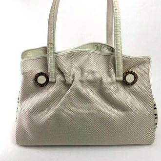 Bulgari Pre-owned Handbags, female, Beige, Size: ONE SIZE Pre-owned Vintage Canvas Handbag