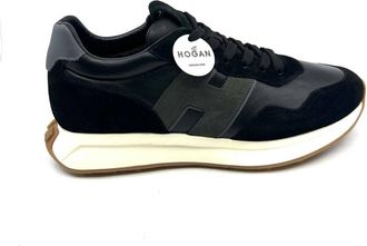 Hogan H601 Sneakers - Heren - Sneakers - Zwart - 40 1/2 EU - Leer - Schoenen