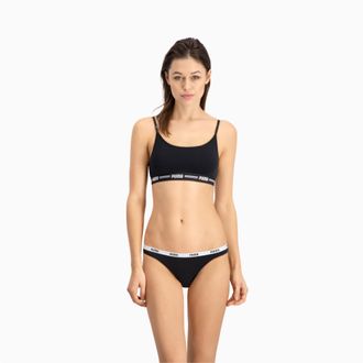 Puma Slip Bikini PUMA (confezione da 2), Abbigliamento, Nero, 4