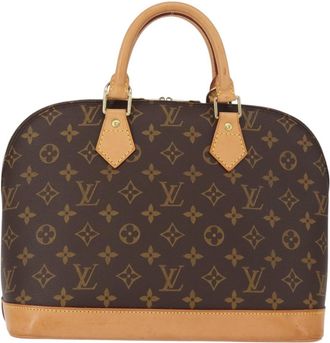 Louis Vuitton Alma Handbag Monogram Canvas Brown Canvas Handbag (Pre-Owned)
