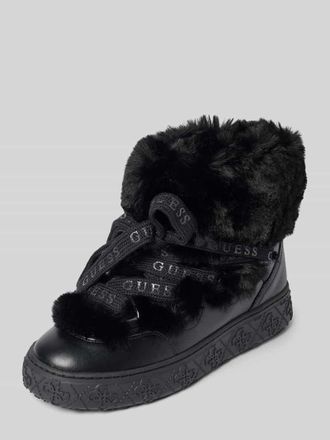Guess Schn&uuml;rstiefel mit Logo-Detail Modell Uneek in Black, Gr&ouml;&szlig;e 36