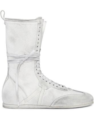 Ann Demeulemeester Fides high-top boxing sneakers - White