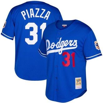 Mitchell & Ness Mens Mitchell & Ness Mike Piazza Royal Los Angeles Dodgers Cooperstown Collection Mesh Batting Practice Button-Up Jersey at Nordstrom, Size Large