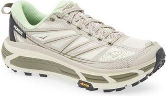 Hoka One One Mafate Speed 2 Sneaker in Putty /Eucalyptus at Nordstrom, Size 10 Womens