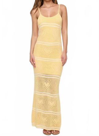 L*Space Heart To Heart Knit Maxi Dress In Daisy Cream
