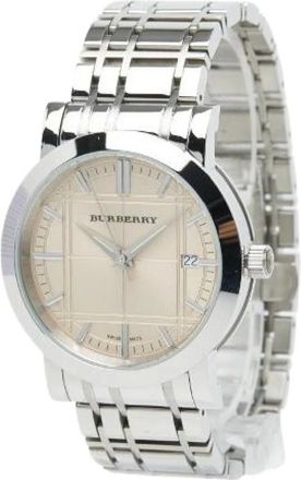 Burberry Pre-owned Watches, male, Gray, Size: ONE SIZE Pre-owned Heritage Stainless Steel Watch