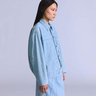 Levi's Lined Seamed Trucker Jacket - Womens - XS - Blue