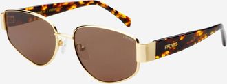 Freyrs Eyewear Womens Delilah Sunglasses In Gold / Brown