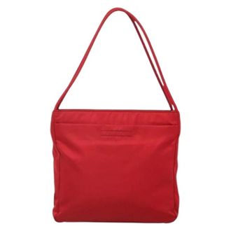 Prada Pre-owned Shoulder Bags, female, Red, Size: ONE SIZE Pre-owned Vintage Nylon Shoulder Bag