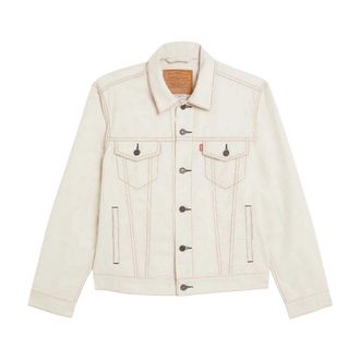 Levi's Heren The Linen+ Denim Trucker Jacket (Cr&egrave;me)