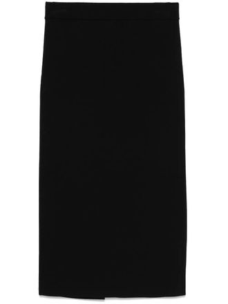 Max Mara Geribbelde midi-rok - Zwart