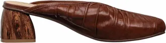 Antelope Womens Natasha Leather Mule Block Heels In Cognac