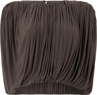 Magda Butrym Mouwloze blouse met plooien - Dames - Tops zonder mouwen - Grijs - L - Rayon - Tops