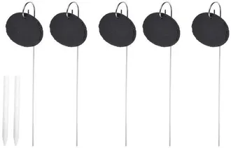 OEM Set Di 5 Segnaposto Da Giardino In Ardesia, Tra Cui 2 Mini Segnaposto A Gesso, Etichette Per Piante Per LIdentificazione Dei Fiori Con Spilli, Segnapo