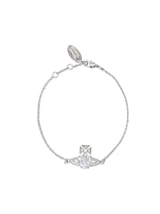 Vivienne Westwood Ariella Orb Silver-Plated Rhinestone Bracelet