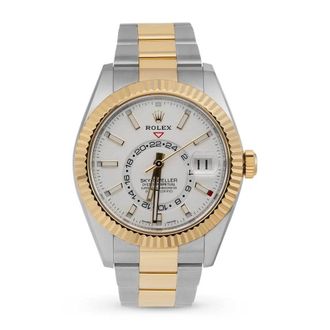 Rolex Pre-owned Rolex Sky-Dweller GMT Automatic Chronometer White Dial Mens Watch 326933 WSO