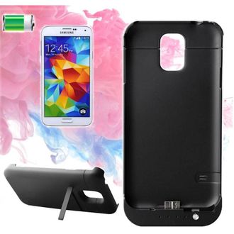 Trade Shop Trade Shop - Cubierta De Cubierta Con Bater&iacute;a Interna X Samsung Galaxy S5 Cargador De Bater&iacute;a 3800 Mah