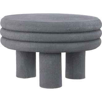 Jonathan Y Designs Rashida Contemporary Minimalist Curvy Low Indoor/Outdoor Accent Table in Gray Frosted at Nordstrom, Size Medium