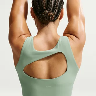 Nike Womens Zenvy Dri-FIT Tank Top in Green | IF3090-006