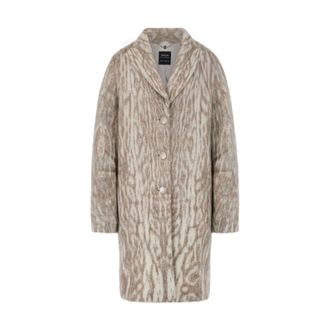 Marc Cain Jassen, Dames, Beige, XS, Polyester, Ozelot Jas