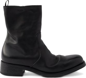 Prada Leren laarzen met rits - Zwart