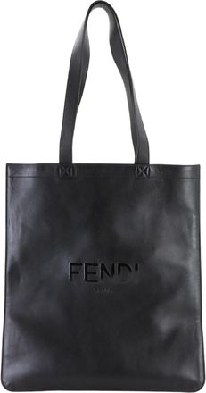 Fendi Black Leather Tote Bag (Pre-Owned)
