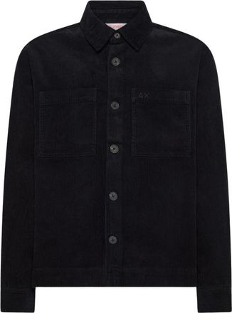 Sun 68 Sovracamicia in Corduroy L/S - - Jackets - Uomo - Blu - L